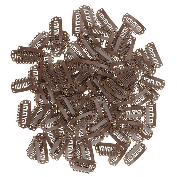 100pcs 28mm Metal Clips Weft False Extensions Hairpiece