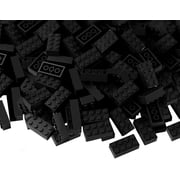 100pcs 2x4 Bricks Black Pieces Parts Classic Building Creative Play Blocks Set Parts Toy Accessories Compatible with 3001 Major Brick Brands