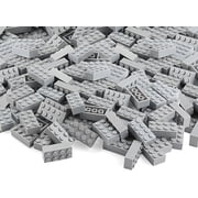 100pcs 2x4 Bricks Light Grey Gray Building Blocks Set Toy Accessories Combine with Major Brick Brands