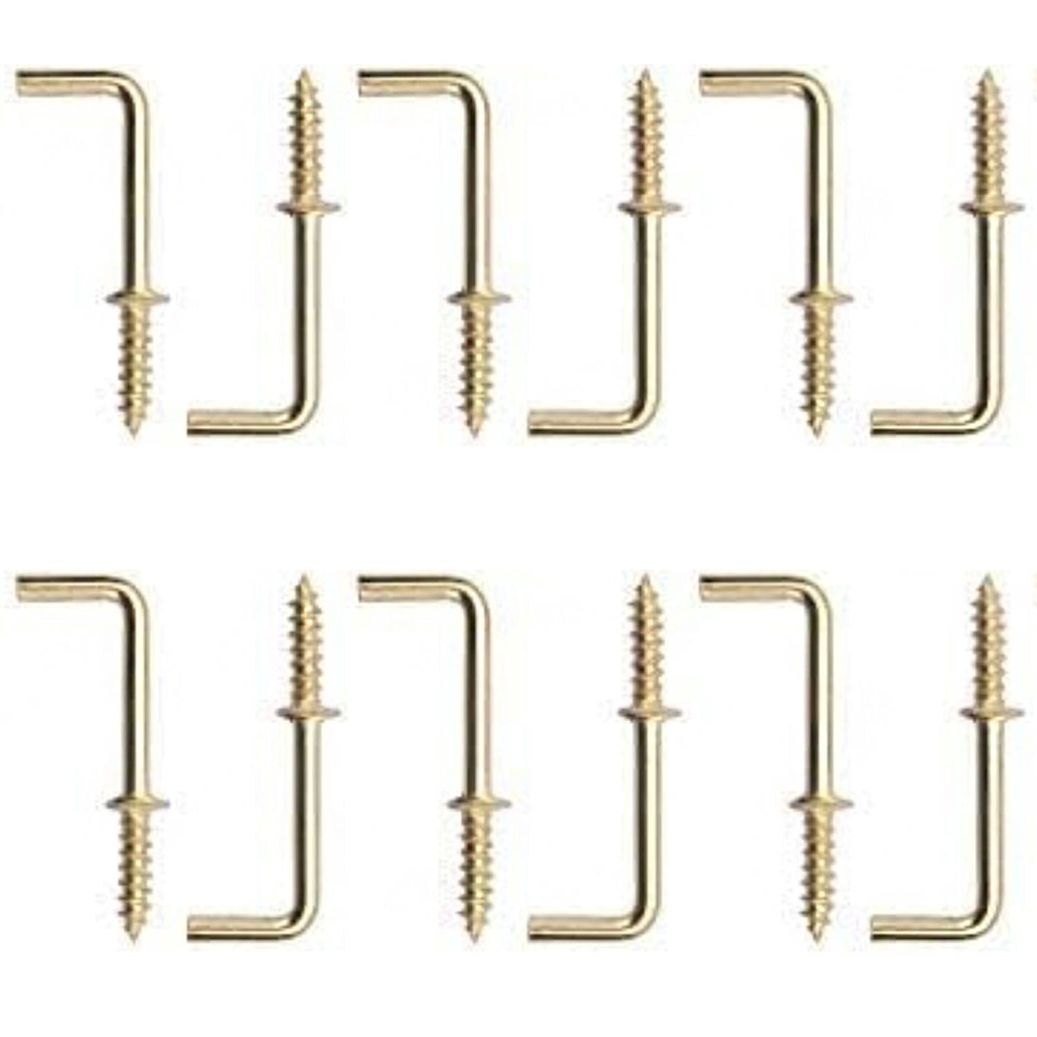 100pcs 3/4 Inch Right Angle Screw Hooks Square Bend Hooks Self-Tapping ...
