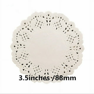 BalsaCircle 100 White 6 Round Disposable Paper Doilies Lace Trim Table  PLace Mats