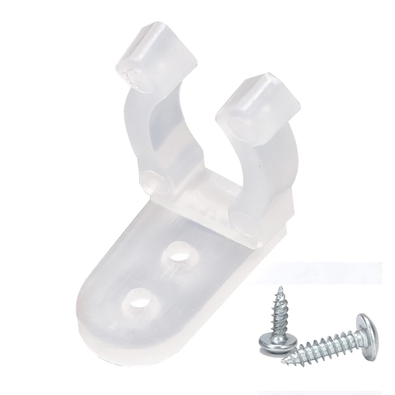 100pcs 3/8 Inch LED Rope Light Clips Holder with Screws for Hanging