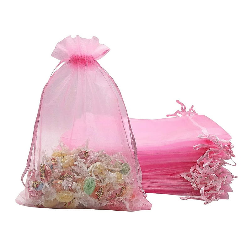 100 pcs 5x7 inch ORGANZA BAGS Pouches - Wedding FAVORS Drawstring Gift  Packaging