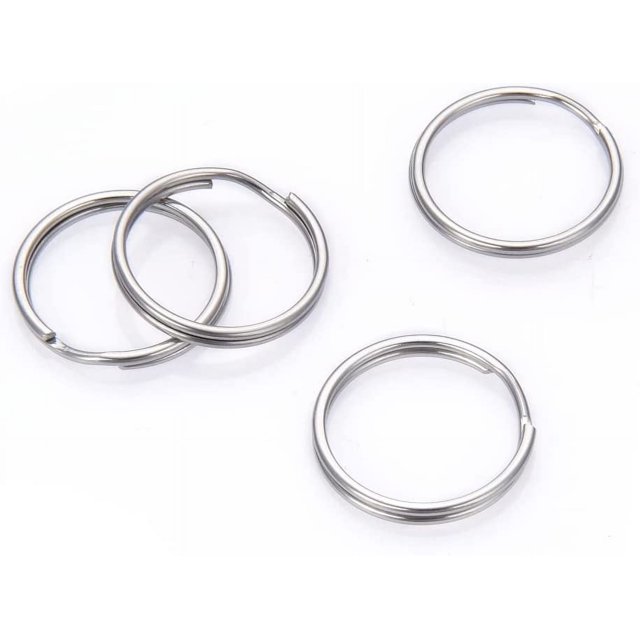 100pcs 304 Grade Surgical Stainless Steel Hypoallergenic 15mm Split