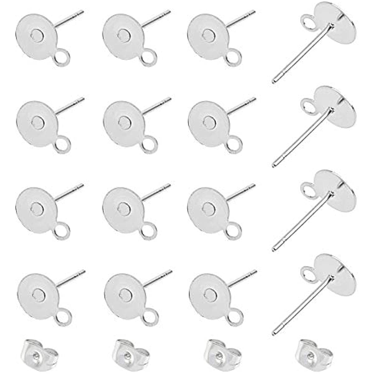 304 Stainless Steel Earring Hooks 14mm x 15mm – Affordable Jewellery  Supplies