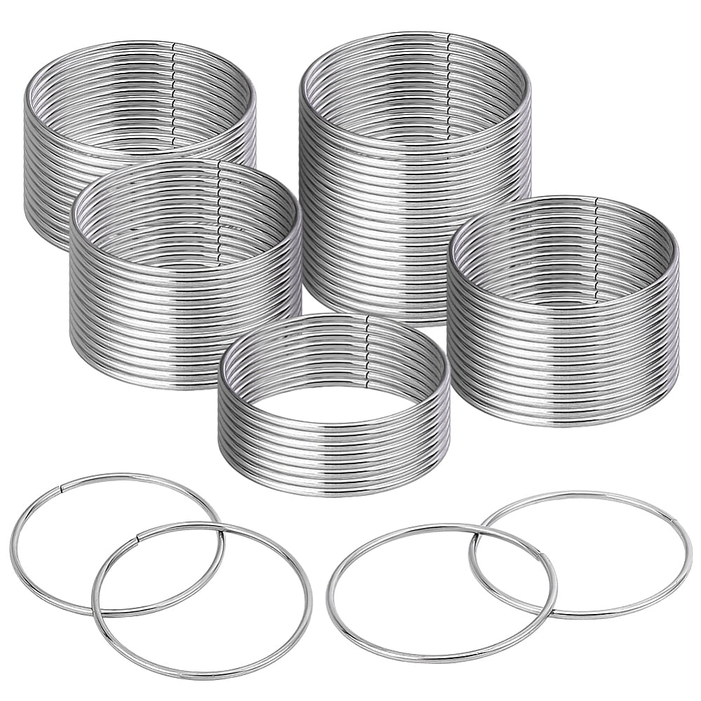 Pandahall 100pcs 20mm Stainless Steel Open Link Rings - For DIY Jewelry Making