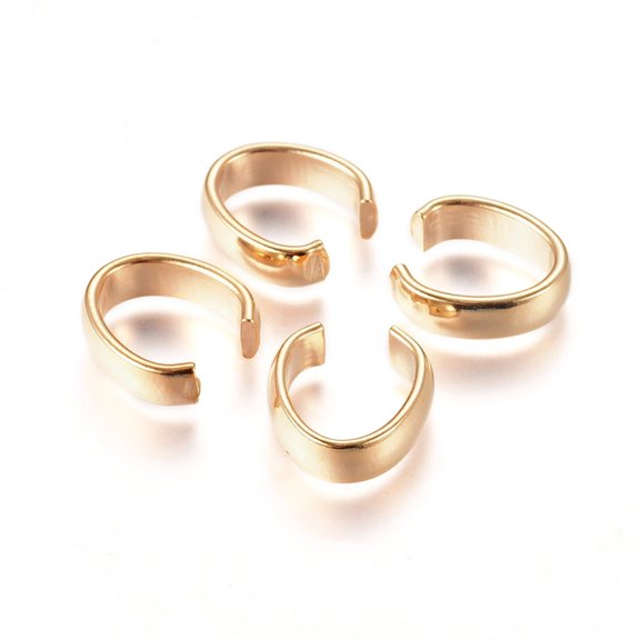 100pcs 304 Stainless Steel Open Quick Link Connectors Linking Rings Golden 13x12x4mm