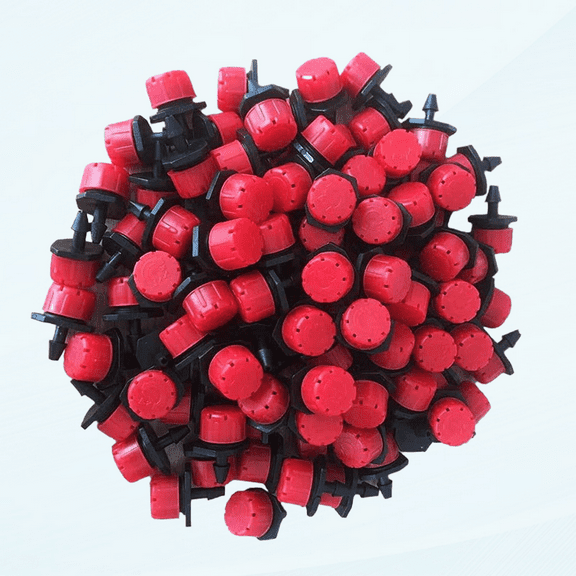 100pcs 360 Degree Adjustable Irrigation Drippers Sprinklers, 1/4 Inch Emitters Drip for Watering System by