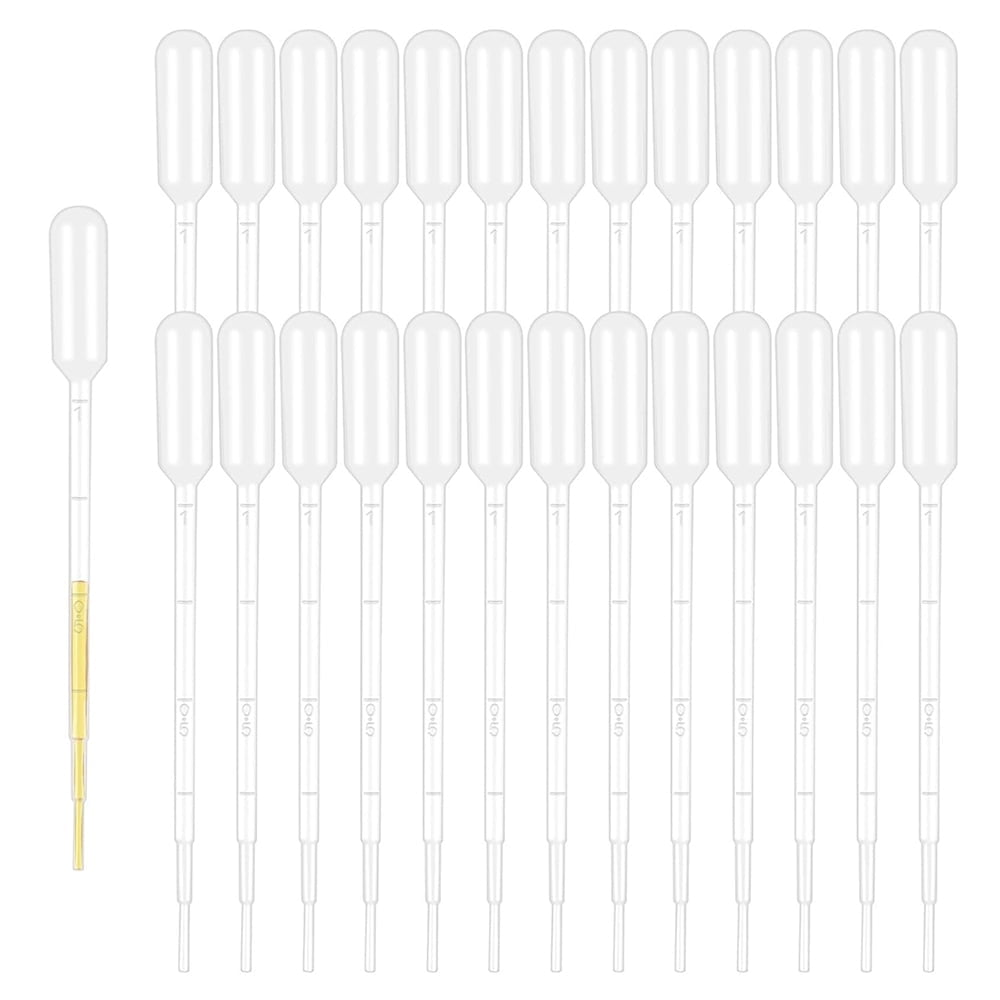 100pcs 3ml Clear Plastic Pipettes for Epoxy Resin Liquid Transfer Scientific Experiments Solid Extraction