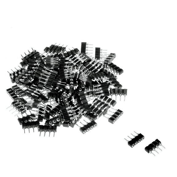 100pcs 4 Pin Male to Female Plug Header Adapter Fit RGB/3528/5050  Chip Strip