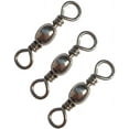 thumbnail image 1 of 100pcs #4 Solid Fishing Swivel Snaps Hook Connector Barrel Bearing with Welded Rings Stainless Steel, 1 of 6