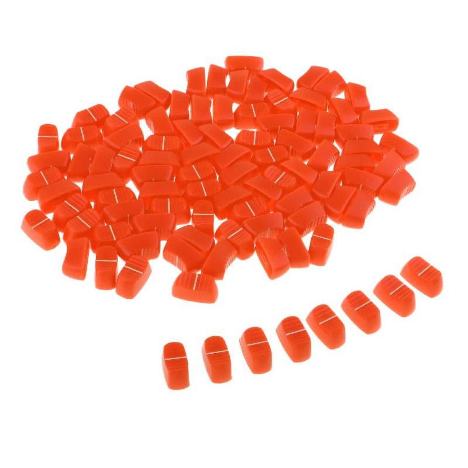 100pcs 4mm Fader Knob Cap Touch Sensitive Slider Ribbed Mixer Desk Switch Knob Cap