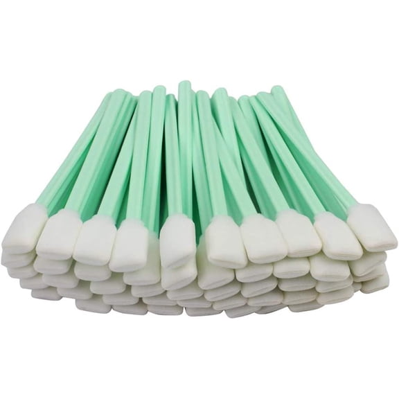 100pcs 5.11" Foam Swabs, Cleaning Swabfor Solvent Format Inkjet Printer Roland Optical Equipment