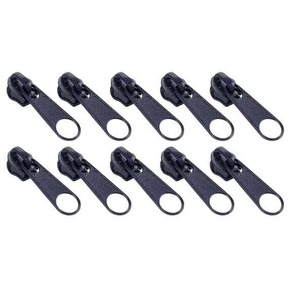 100pcs #5 Bulk Metal Zipper Slider Pulls for Coil Teeth - Blue