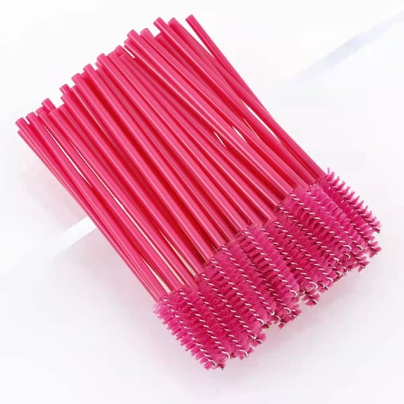 100pcs,500pcs Microbrushing one-time Disposable Eyelash Brushes Disposable Eyelash Brushes Mini Mascara Applicator Natural Extention Wands Makeup Brushes Tool (Rose-200pcs)