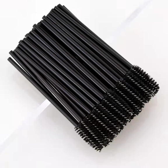 100pcs,500pcs Microbrushing one-time Disposable Eyelash Brushes Disposable Eyelash Brushes Mini Mascara Applicator Natural Extention Wands Makeup Brushes Tool (Black-500pcs)
