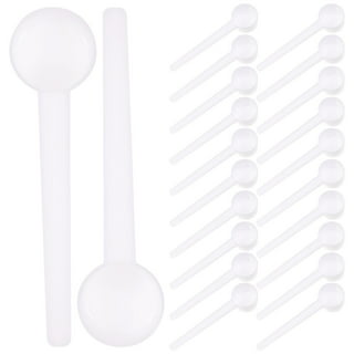 100 Pcs 5g White Plastic Measuring Spoon Gram Scoop Food Baking Medicine  Powder 