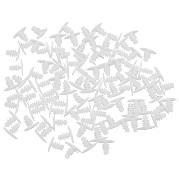 100pcs 5mm Hole White Car Fender Plastic Rivets Fastener Clips Retainers