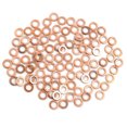thumbnail image 1 of 100pcs 5mm Inner Dia Copper Washers Flat Sealing Gaskets Rings, 1 of 2