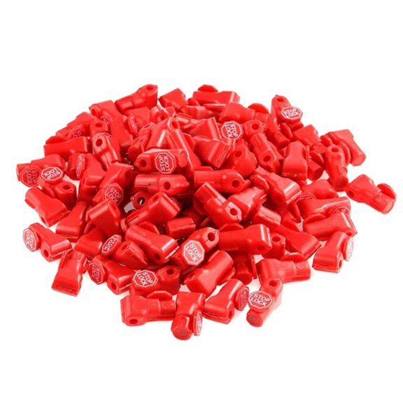 100pcs 6mm Anti-Theft Locks Device Retail Shop Supermarket Peg Hook Stop Lock Pegboard Safety Display Hook Lock Red