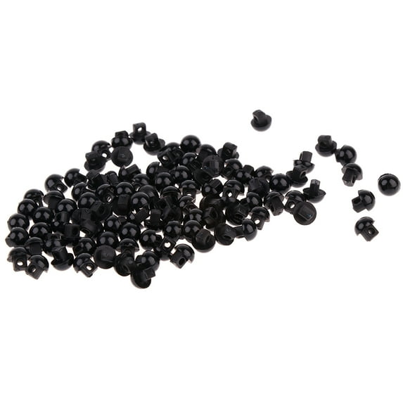 100pcs 6mm Domed Buttons Sewing Doll Eyes Nose