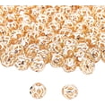 thumbnail image 1 of 100pcs 6mm Gold Plated Brass Hollow Beads Filigree Hollow Ball Metal Spacer Beads for DIY Necklace Charm Bracelet Jewelry Making, 1 of 8