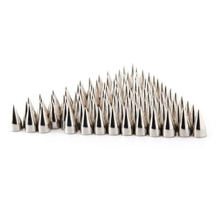 100Sets/ 9.5mm Silver Cone Spikes Screwback Studs DIY Silver