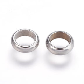 100pcs 7mm Diameter 304 Stainless Steel Beads Closed Jump Rings O Ring Large Hole Beads Metal Soldered Rings Big Hole