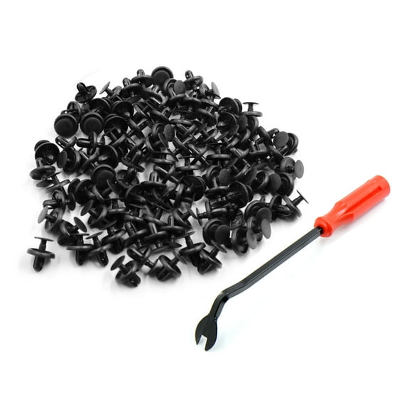 100pcs 7mm Hole Plastic Rivets Retainer Clips w Fastener Remover for Toyota