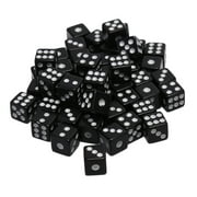 100pcs 8mm Acrylic Dice White/Red/Black Gaming Dice Standard Six Sided Decider Birthday Parties Board Game Dice