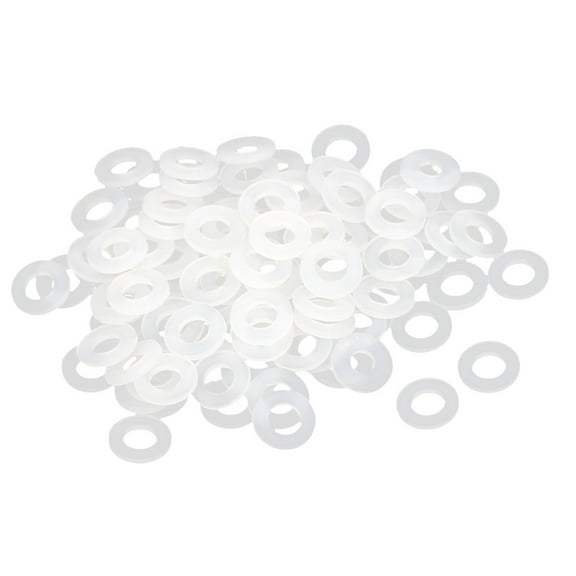 100pcs 8mmxM4x1mm Plastic Flat Round Insulating Washer Spacer for Motherboard