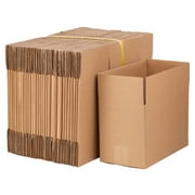 100pcs 8x6x4" Corrugated Shipping Boxes (20.3x15.2x10cm) - Yellow Packaging Storage Cartons