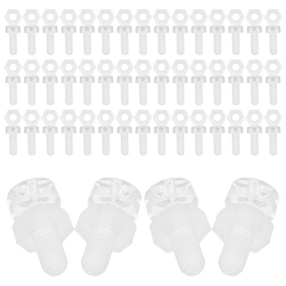 100pcs Clear Acrylic Screws and Nuts Set with Triangle Code Fasteners for Multiple Applications and Precise Assembly