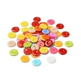 thumbnail image 1 of 100pcs Acrylic Sewing Buttons for Costume Design Plastic Buttons 2-Hole Dyed Flat Round Mixed color 15x2mm Hole: 1mm, 1 of 5