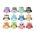 thumbnail image 1 of 100pcs Alloy Enamel Pendants Golden Owl Charm Mixed color 23x21x2.5mm Hole: 1.6mm Multi-color, 1 of 4