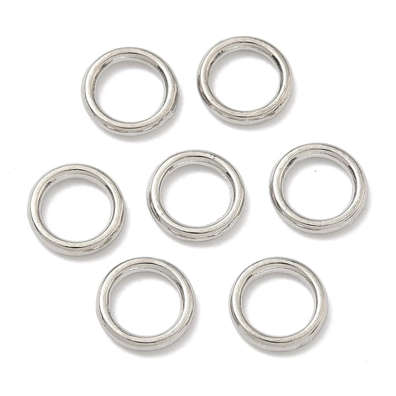 100pcs Alloy Soldered Closed Jump Rings Round Cadmium Free & Lead Free Platinum 8x1.5mm 15 Gauge Inner Diameter: 5.5mm