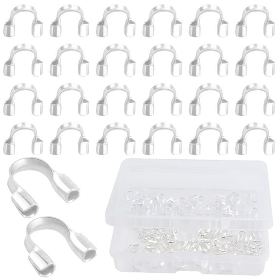 100pcs Alloy Wire Guardians U-Shaped Wire Guard Loops Wire Cable Thread ...