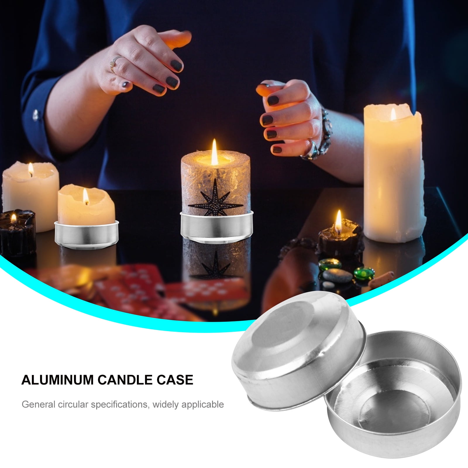 100pcs Aluminum Tea Light Tins Tea Light Empty Case Candle Making