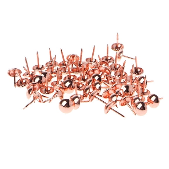 100pcs Antique Brass Upholstery Nails Furniture Tacks Pushpins Hardware Decor Dropshipping