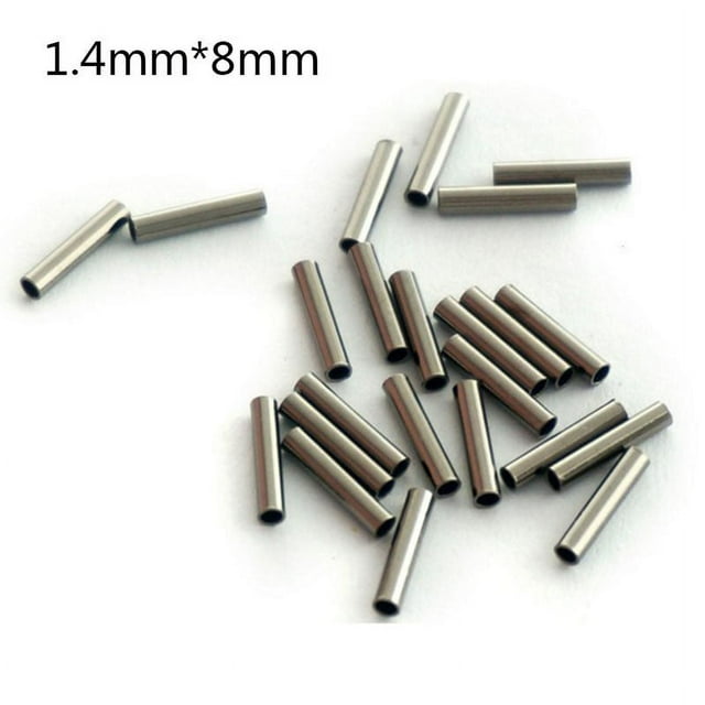 100 Pcs /Bag Stainless Steel Fishing Line Aluminum Crimp Sleeve Copper