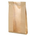 thumbnail image 1 of 100pcs Bakery Bags with Window, Tin Tie Tab Lock Bags, Kraft Paper Bags for Cookies (Brown 11.8x4.7inch), 1 of 7