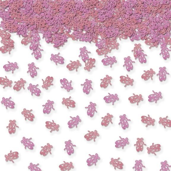 100pcs Ballerina Confetti, Pink Glitter Ballet Shoes Table Confetti for Baby Shower, Ballet Dancer Birthday Paper Scatters, Girl's Birthday/Wedding Party Table Decoration