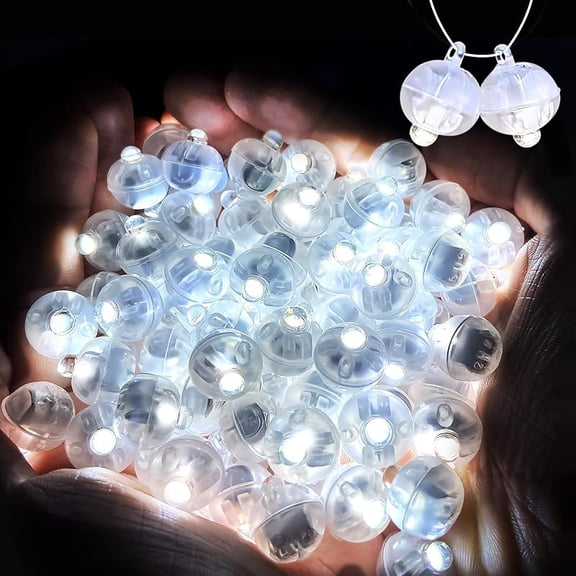 100pcs Balloon Lights, Long Standby Time Mini Ball Light, Round LED Multicolor Flash Ball Lamp for Paper Lantern Balloon Party Wedding, Birthday and Festival Christmas Decorative Lights