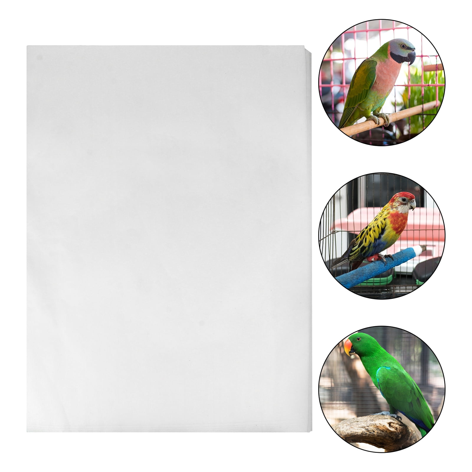 100pcs Bird Cage Liners Papers Disposable Parrot Bird Cage Cushion Pad