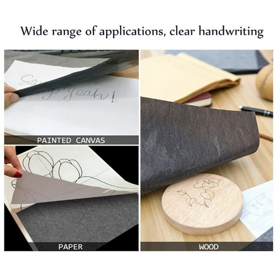 100pcs Black Carbon Copy Paper, A4 Single-Sided Graphite Transfer Paper for Hand Tracing, Art DIY Craft Tracing