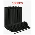 thumbnail image 1 of 100pcs Black Disposable Straws, 26cm Colorful Plastic Straws Pp Straws, Wedding Festival Party Bar Beverage Accessories Birthday Party Supplies, Restaurant, Cafe Straws, Household Supplies, 1 of 5