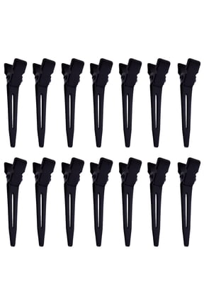 100 Pieces Black Single Prong Hairpin Clips Metal Alligator Hair Pins Sectioning Curl Clips for Women Hair Extensions Salon, 4.5 cm Long