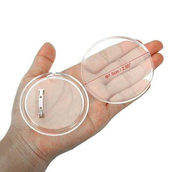 100pcs Blank Badge Pin Button Maker Parts Acrylic DIY Badge Button Parts Material ,Easy to Use