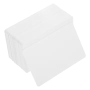 SILENRADAWN 100Pcs Plastic Business Card Blanks White PVC Cards Smooth Edges for Printing