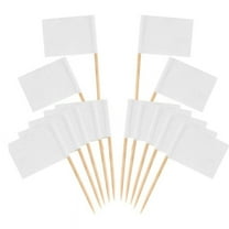 100pcs Blank Toothpick Flags Mini Food Labels Cheese Marker Picks Cupcake Topper